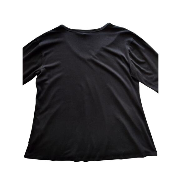 Johnny Was Calmé Women's Black V-Neck Long Sleeve Top Size M - Picture 5 of 10